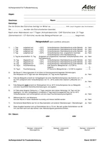 Heating report for underfloor heating systems