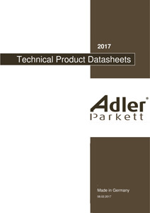 Technische Produktdatenblätter des gesamten Adler-Parkettsortiments