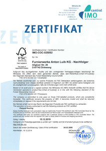 FSC Zertifikat